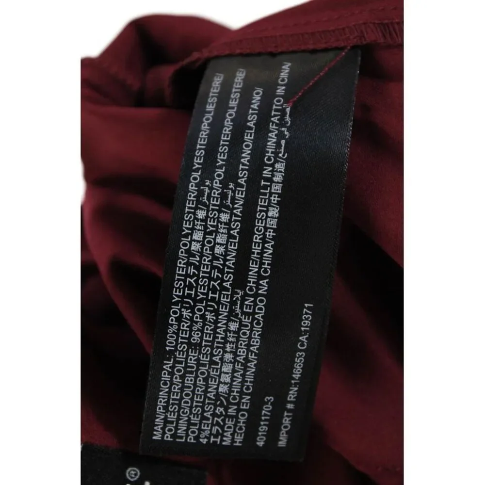 The Fifth Label Womens Zebra Print Drape Detail Lined Maxi Skirt Red Black Sz S